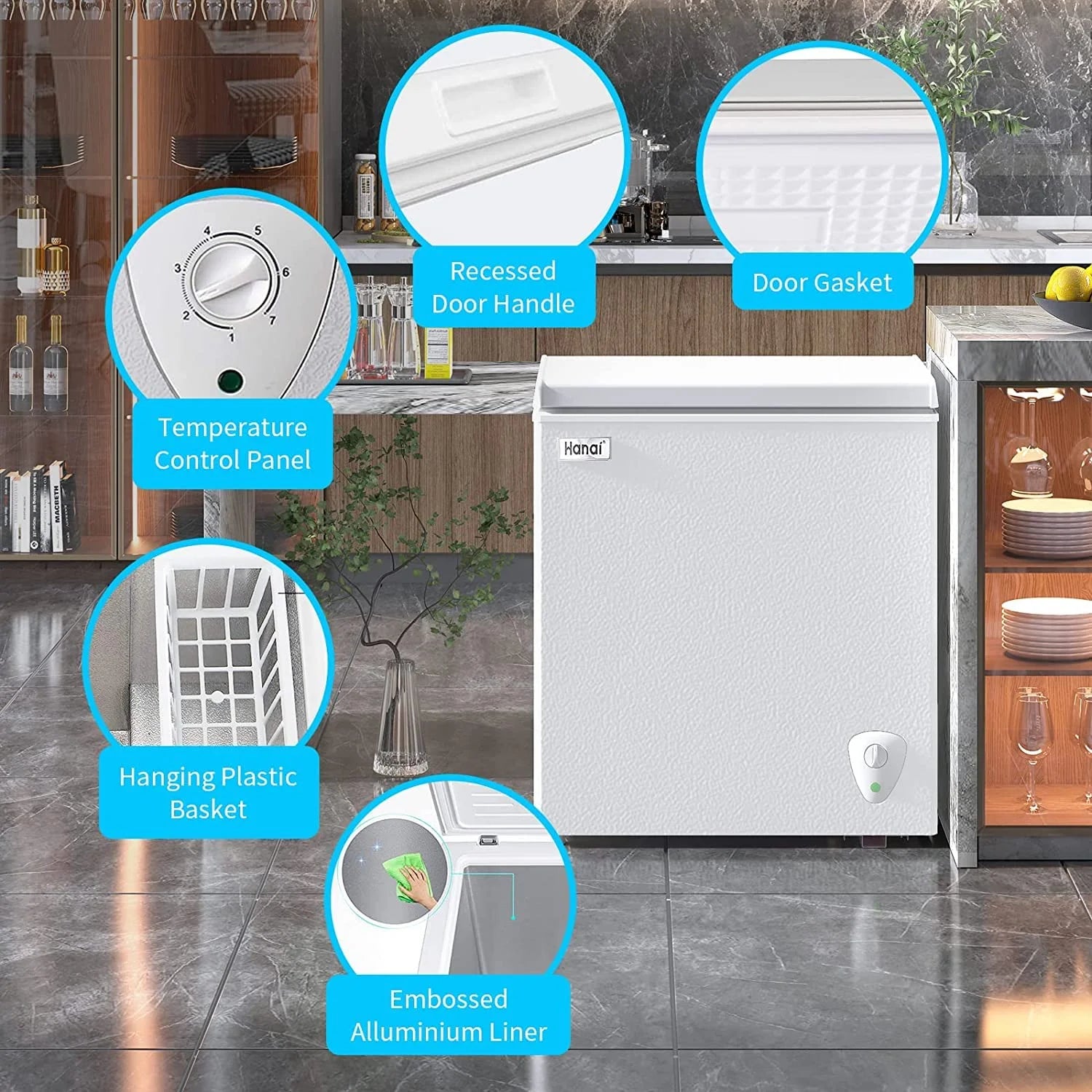 White Chest Freezer O605
