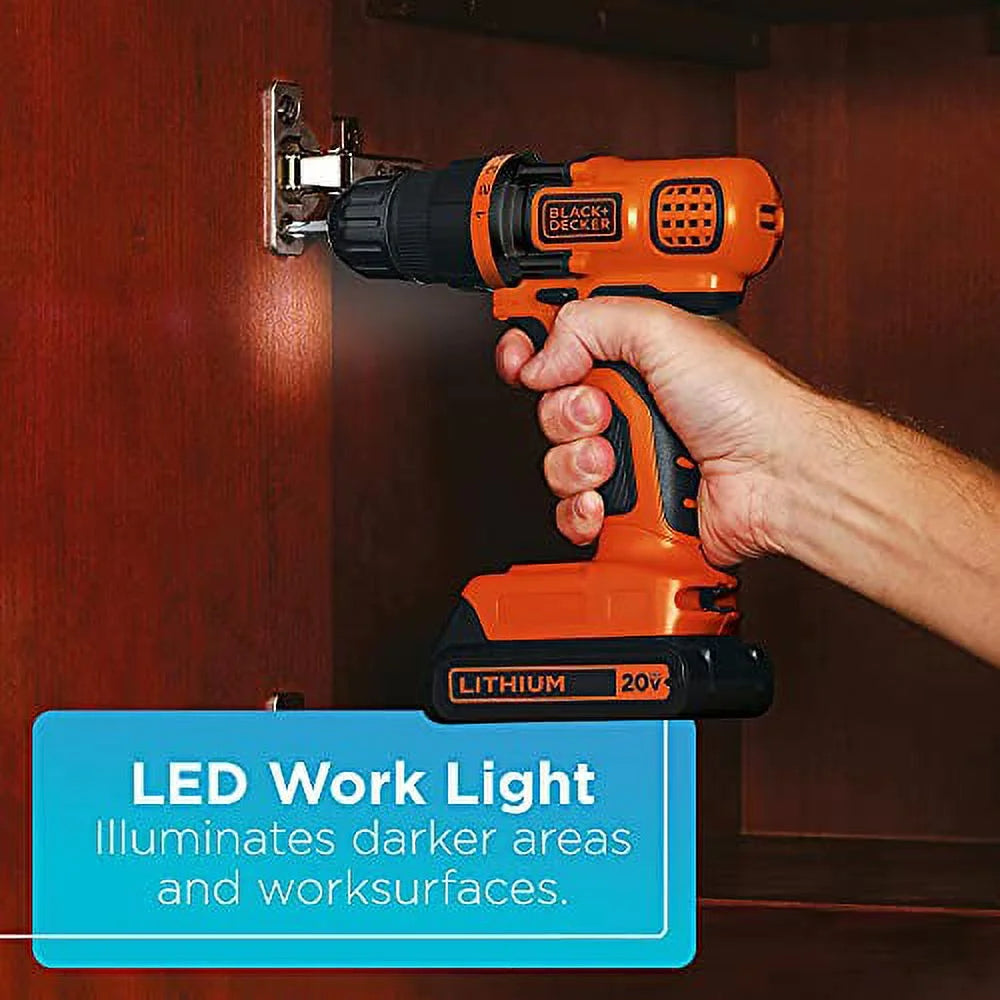 20V MAX Cordless Drill and Driver, 3/8 Inch, with LED Work Light R28021