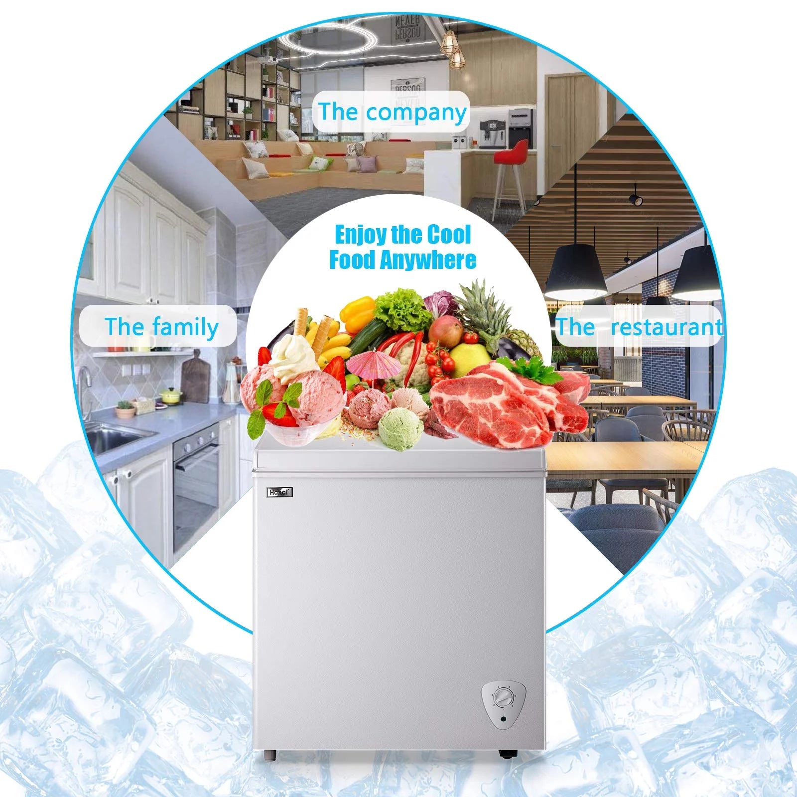 White Chest Freezer O605