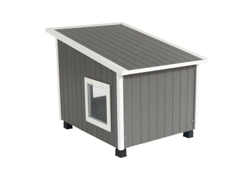 Outdoor Cat House with 2 Vinyl Door Flaps U922