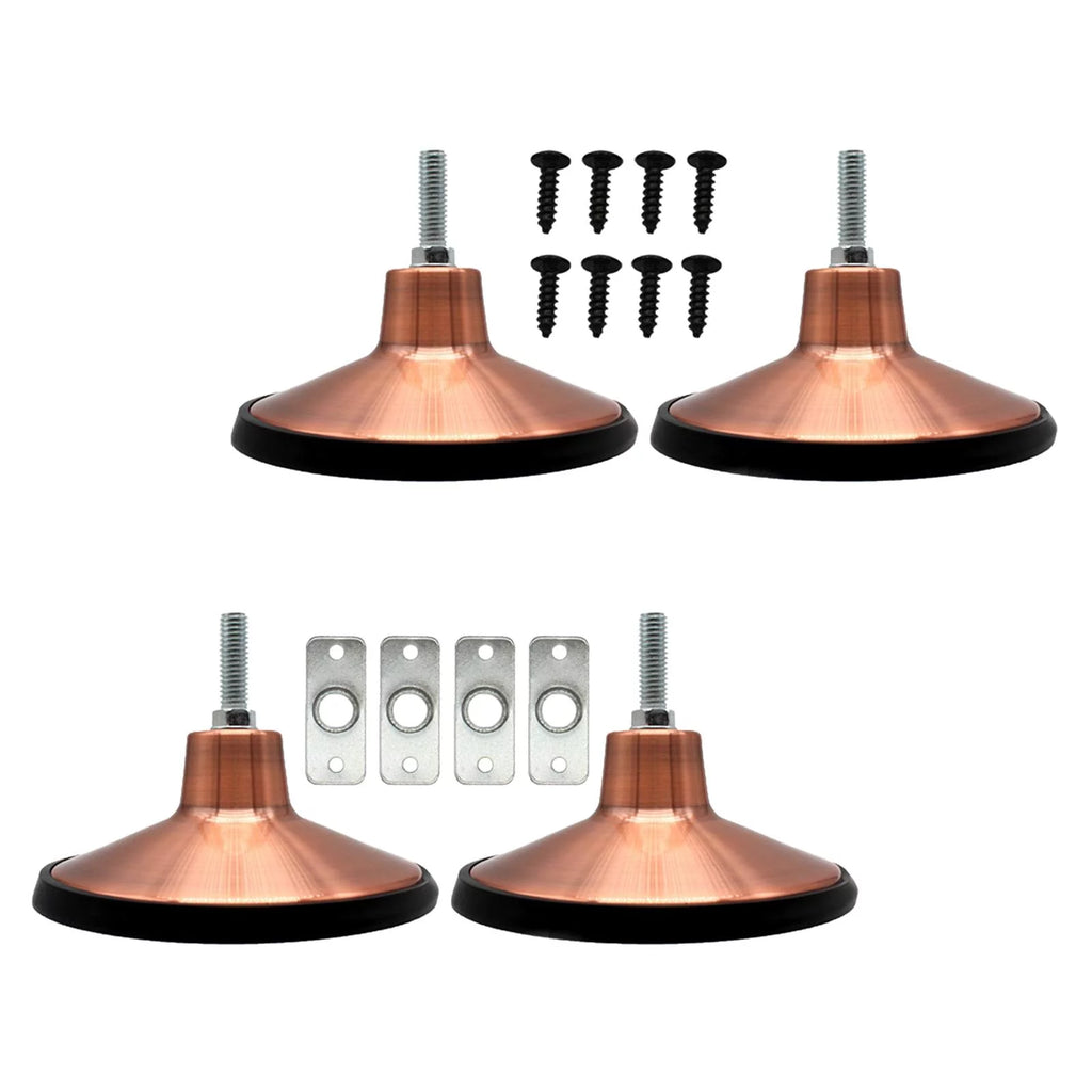4 Pcs 6 inch Adjustable Heavy Duty Metal Pool Table Leg Levelers M279298