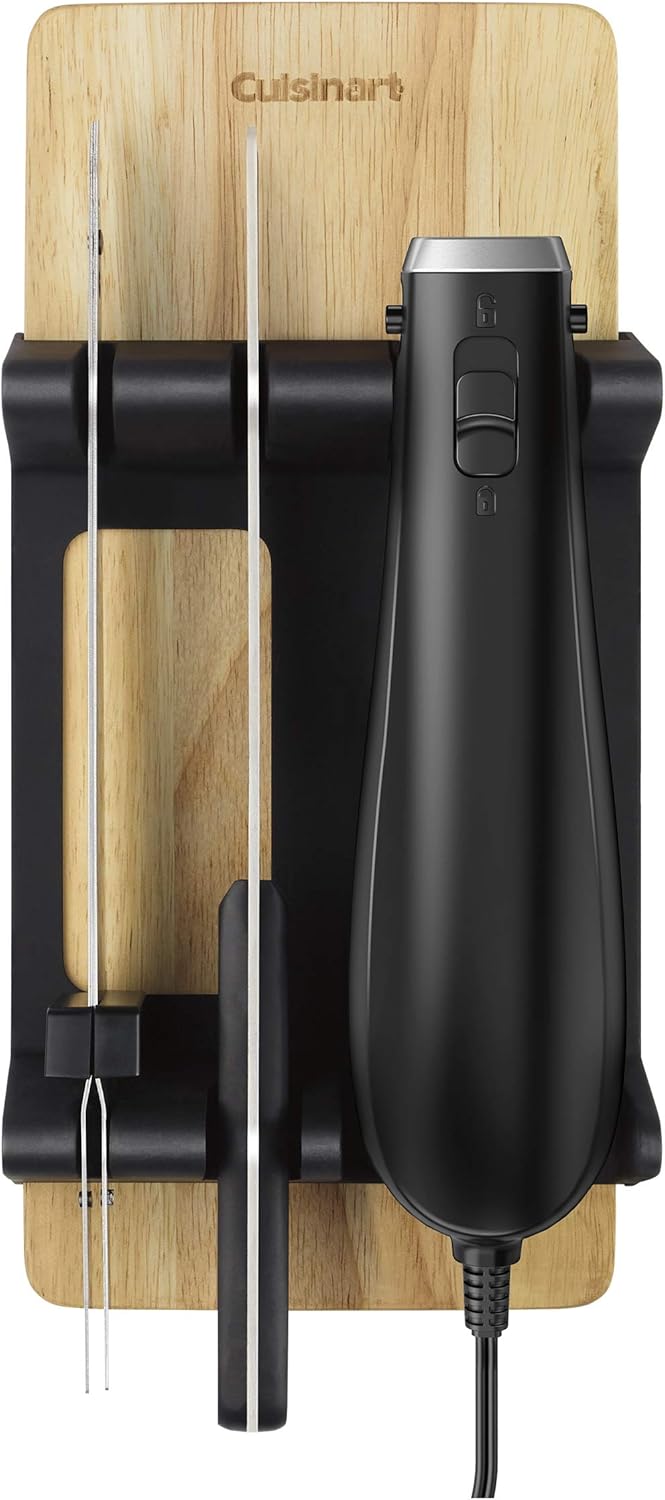 Stainless Steel Black Electric Knife with Cutting Board U82113