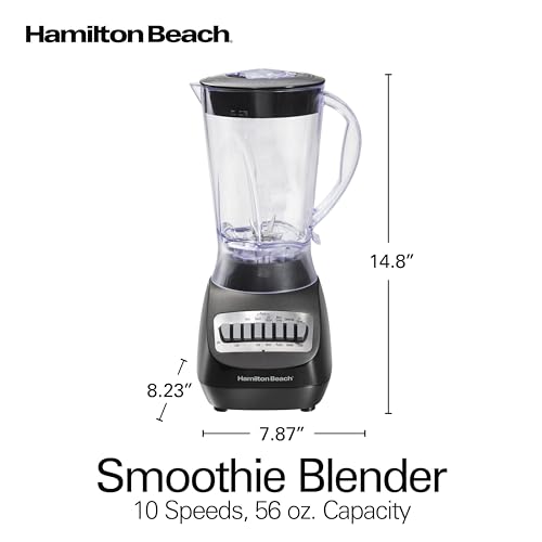 Black 56 Ounce 650W 10 Speed Countertop Blender R874