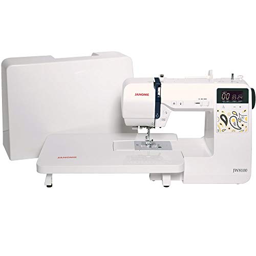 Computerized Sewing Machine with 100 Stitches, 7 Buttonholes, Hard Cover, Extension Table and 22 Accessories S3516