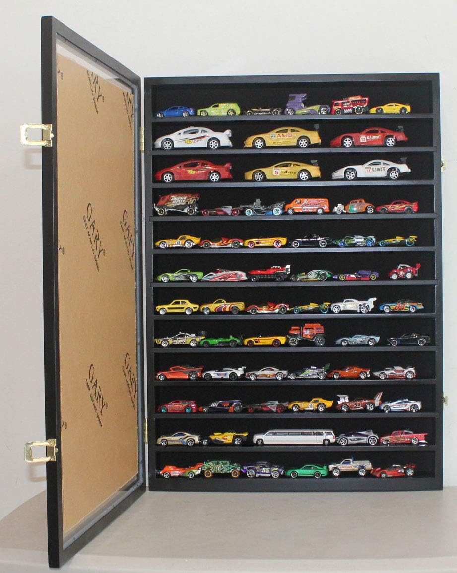 Black Finish Display Case Cabinet 26.5 X 18.75 X 3.25 Inches J56596