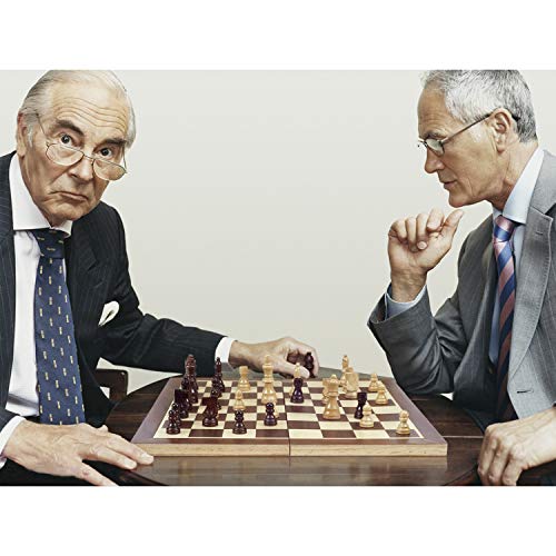15 Inches Magnetic Wooden Chess Set with Folding Board H130
