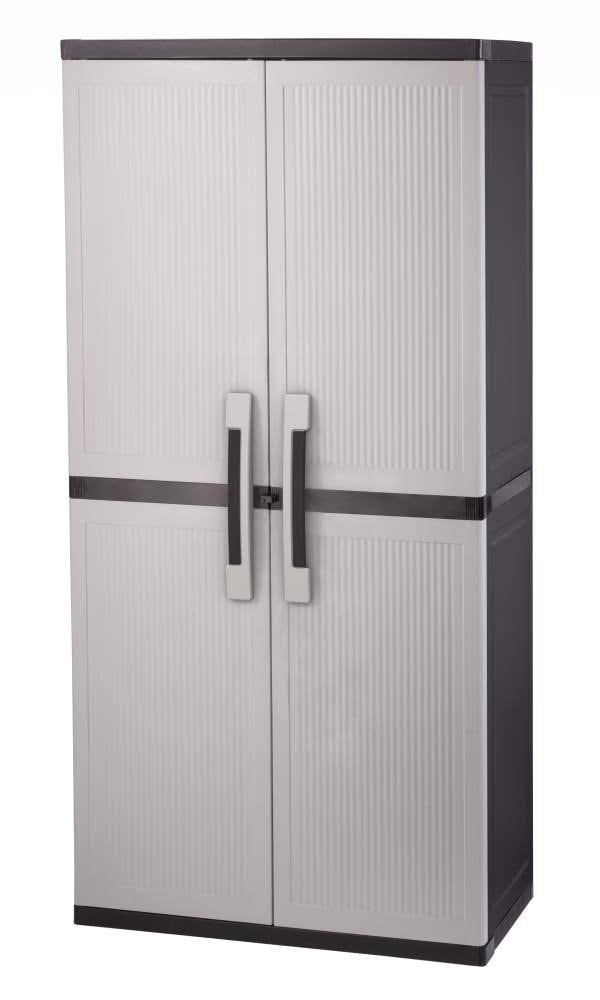 Gray Plastic Freestanding Garage Cabinet D330