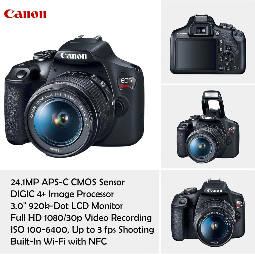 DSLR Camera with 18-55mm Lens, 75-300mm Lens, 420-800mm Telephoto Zoom Lens, 32GB Memory, Filters, Tripod O4741