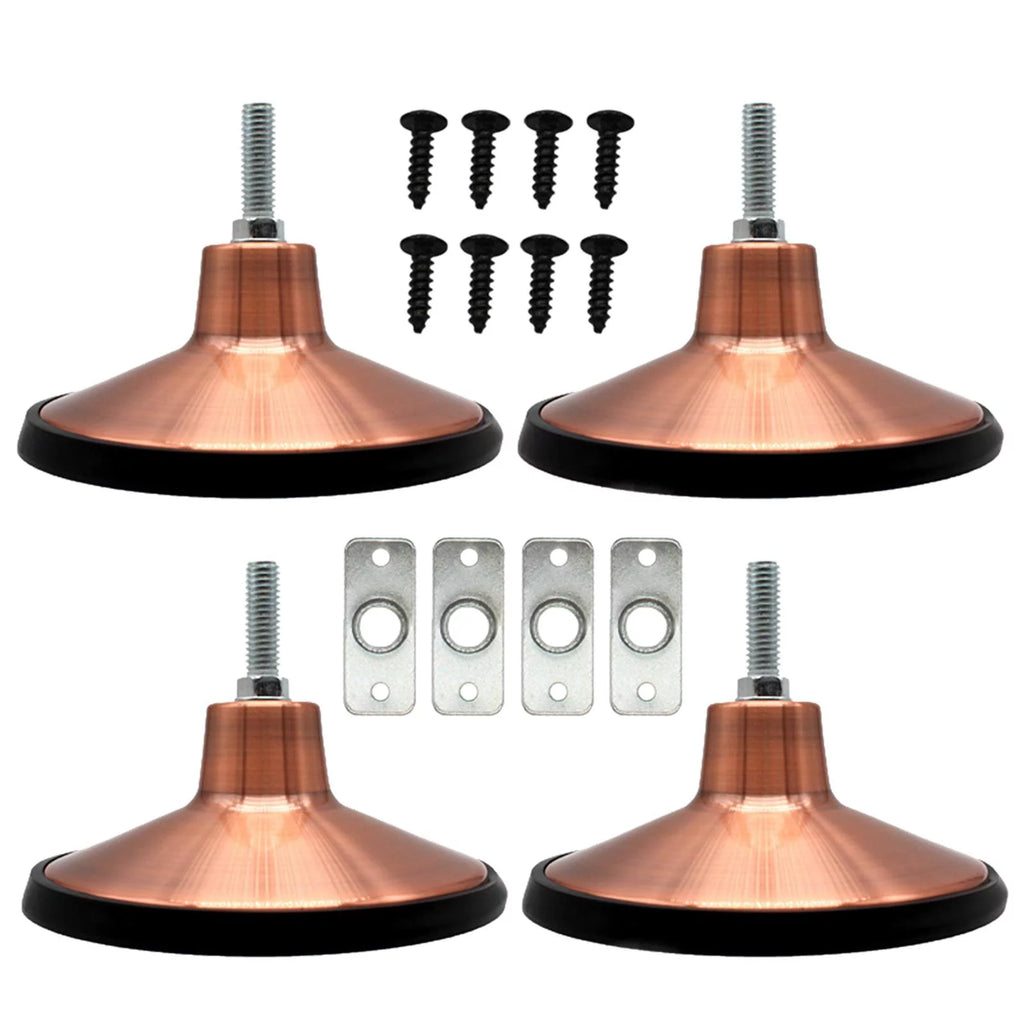 4 Pcs 6 inch Adjustable Heavy Duty Metal Pool Table Leg Levelers M279298