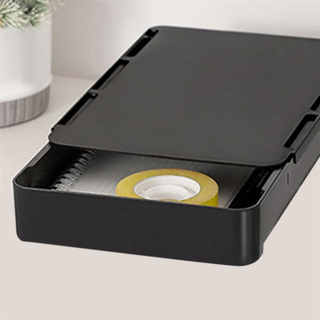 Black Self-Adhesive Desk Drawer Organizer S8332
