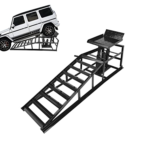 2 Pack Hydraulic Car Ramps 5T 10000lbs Low Profile (Black) D6876