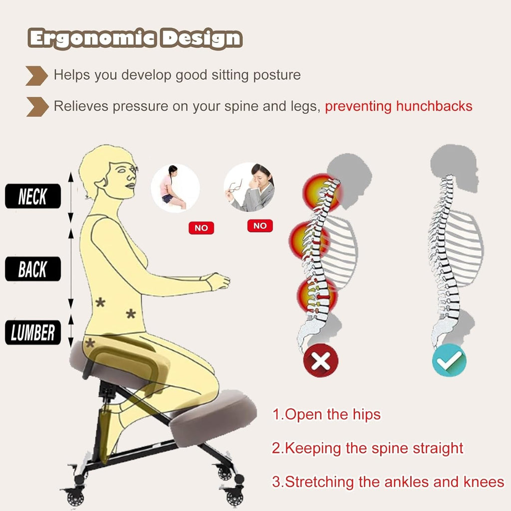 Ergonomic Kneeling Chair with Arm J42953