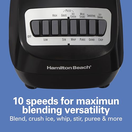 Black 56 Ounce 650W 10 Speed Countertop Blender R874