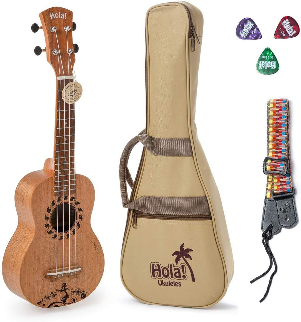 Mahogany Soprano Ukulele Bundle with Padded Gig Bag F18913