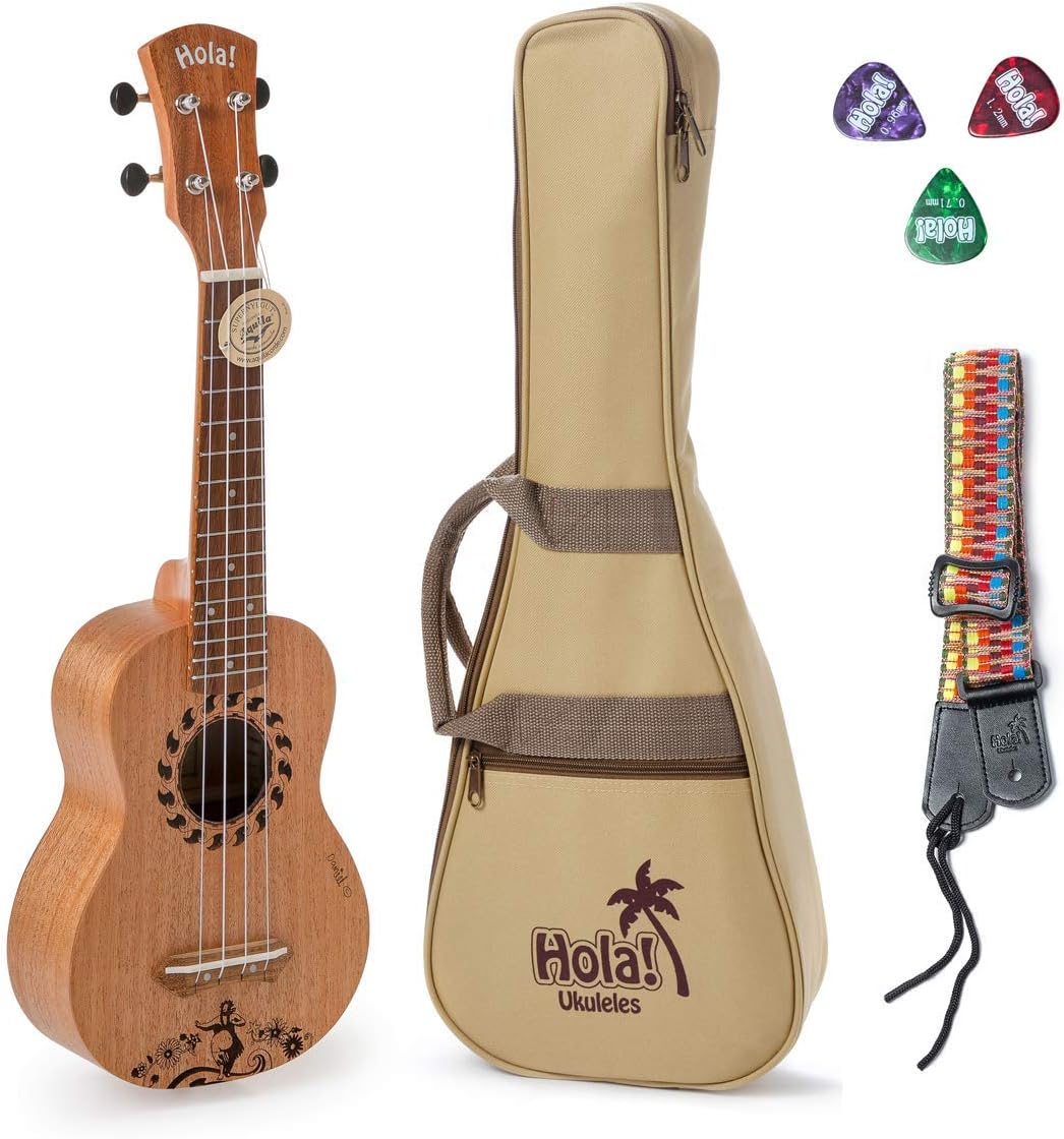 Mahogany Soprano Ukulele Bundle with Padded Gig Bag F18913