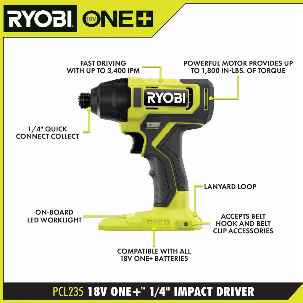 1/4 inch 18 Volt Lithium Ion Impact Driver Z9234