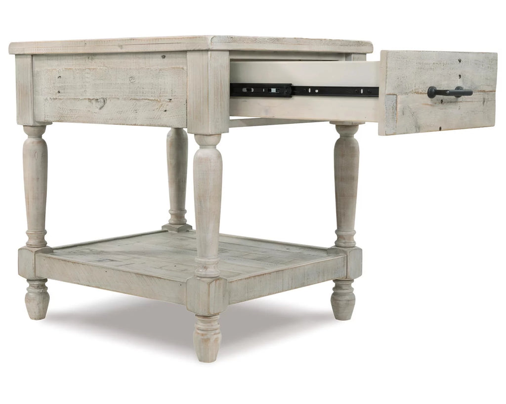Whitewash End Table C535