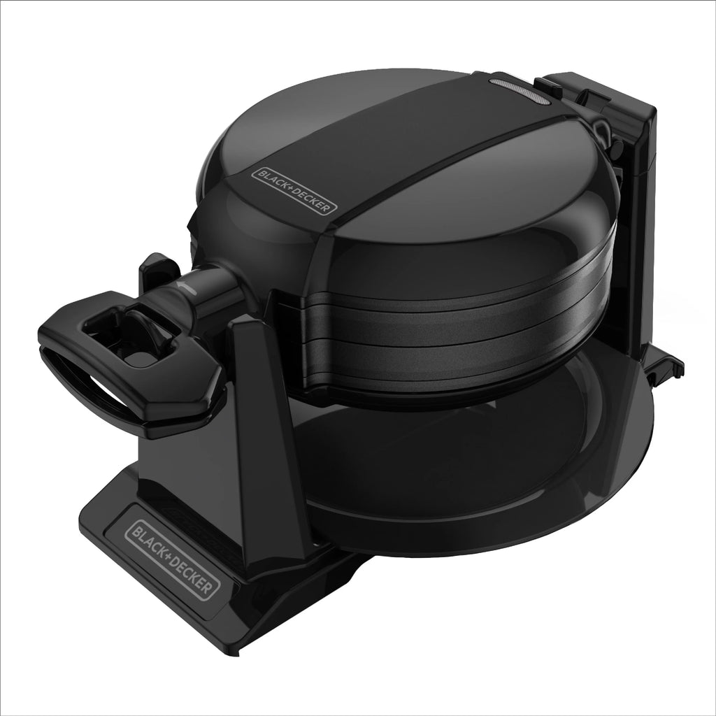 Black Rotating Waffle Maker with Dual Cooking Plates B764618