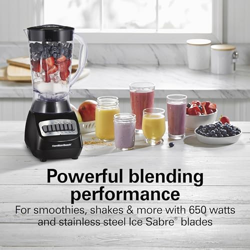 Black 56 Ounce 650W 10 Speed Countertop Blender R874