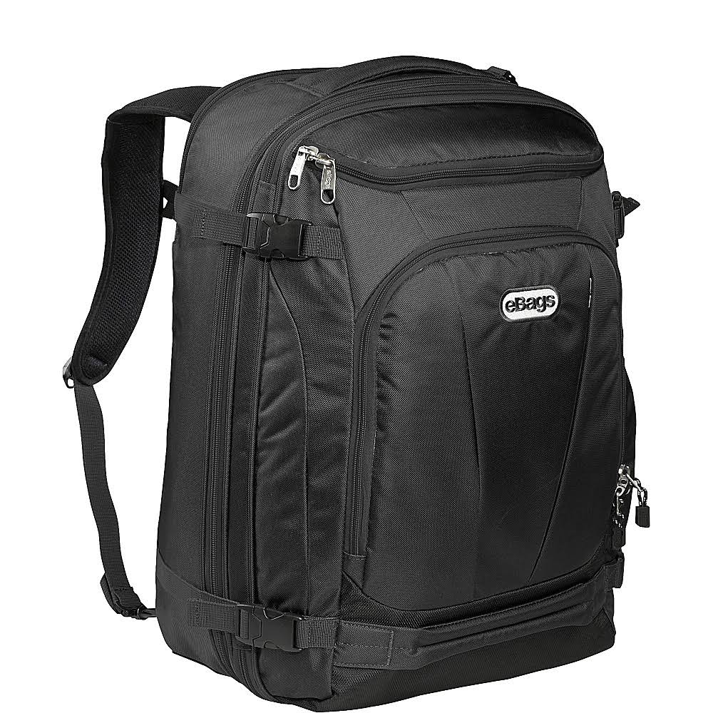 Solid Black Convertible Backpack G347
