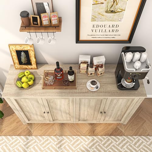 55'' Wood Buffet Cabinet with 4 Doors Y74436