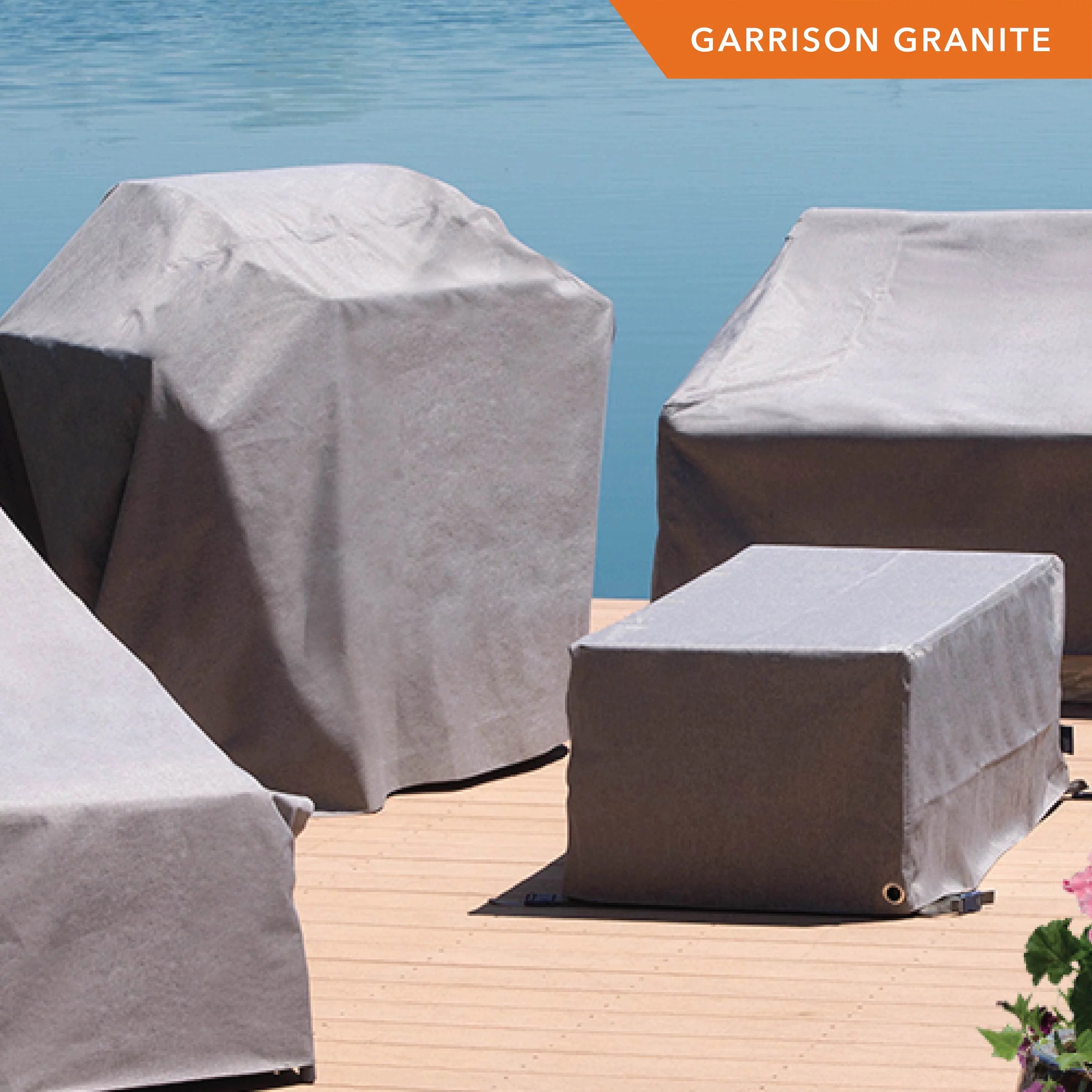 Granite Gray Waterproof Patio Loveseat Cover, 55"L x 33"W x 38"H M8317