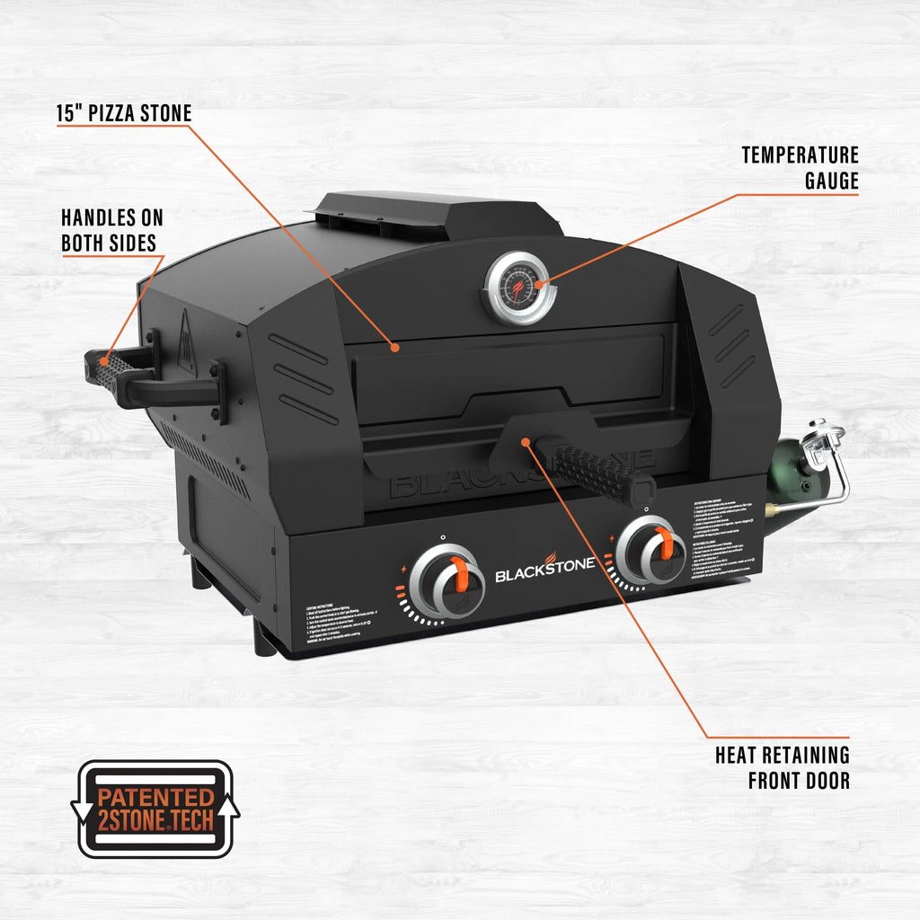 Tabletop Propane Pizza Oven with Two 15 Cordierite Stones B79222