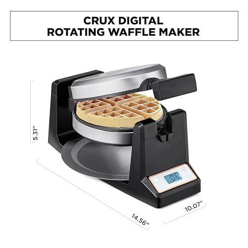 Double Rotating Belgian Waffle Maker with Nonstick Copper Plates Q9275