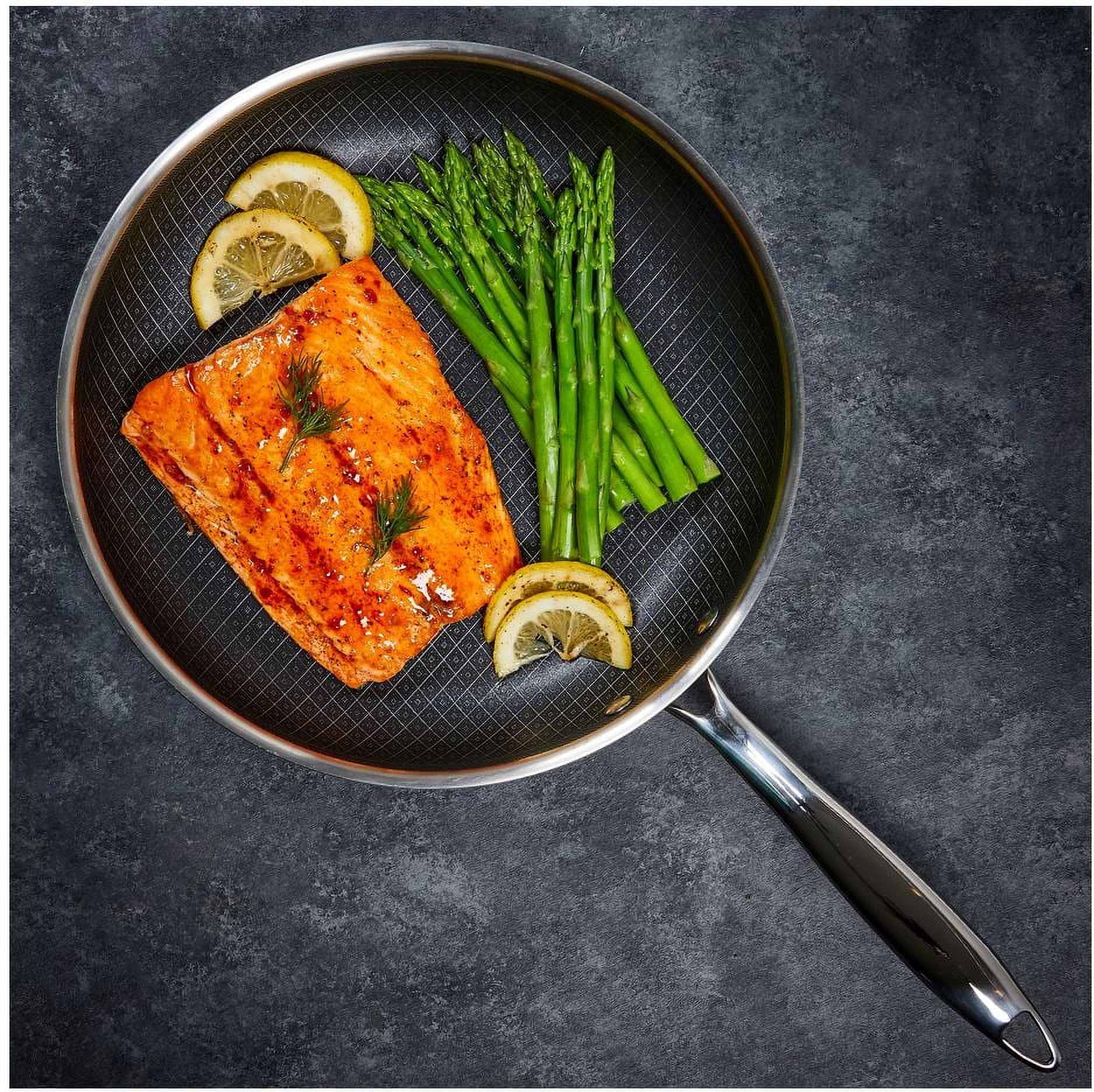 8 inch Nonstick Stainless Steel Skillet with Lid F88554