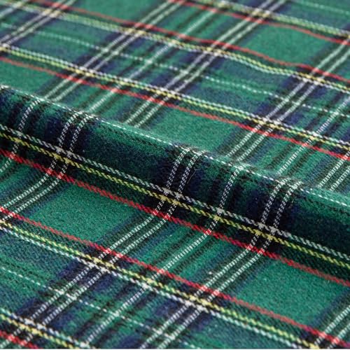 Pack of 2 Green Plaid Decorative Throw Pillow Covers, 20 x 20 Inches H31298