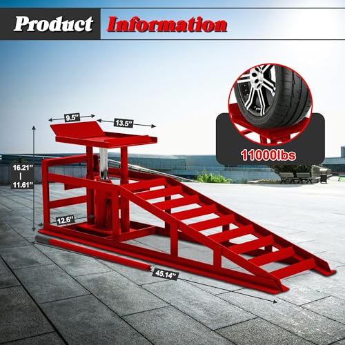 Hydraulic Car Ramps 5T 10000lbs Low Profile Vehicle Ramps M115139