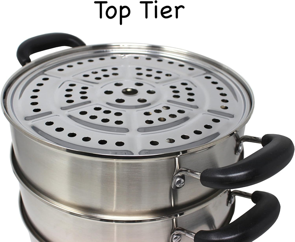 3 Tier Stainless Steel Steamer Set 28 CM H18716