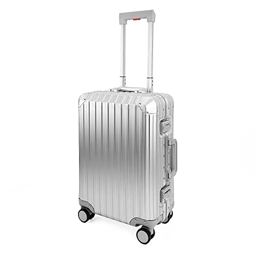 Silver Aluminum Luggage Suitcase 3 Sizes with TSA Lock U44153
