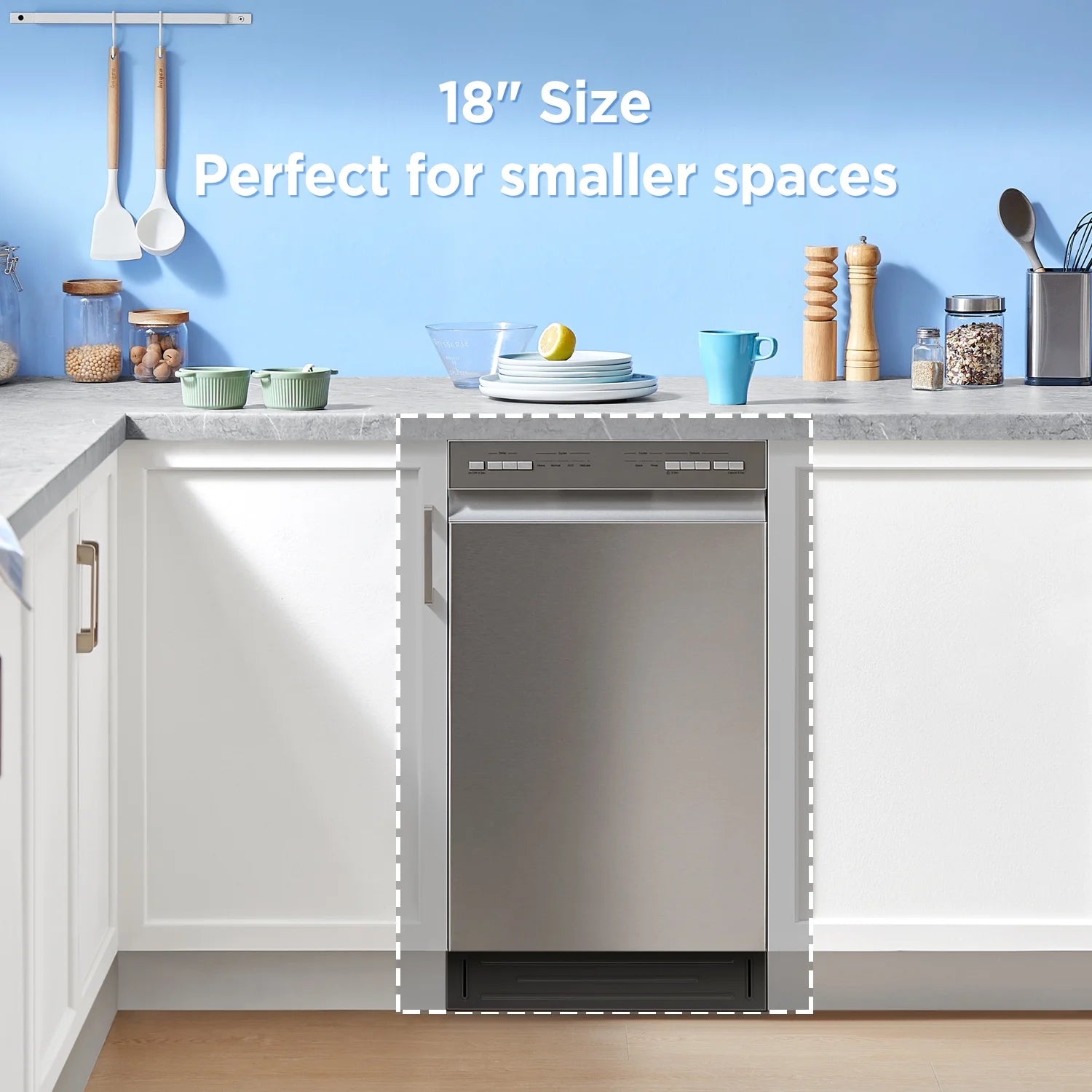 18" Front Control 2-Rack Dishwasher, Stainless Steel C5783