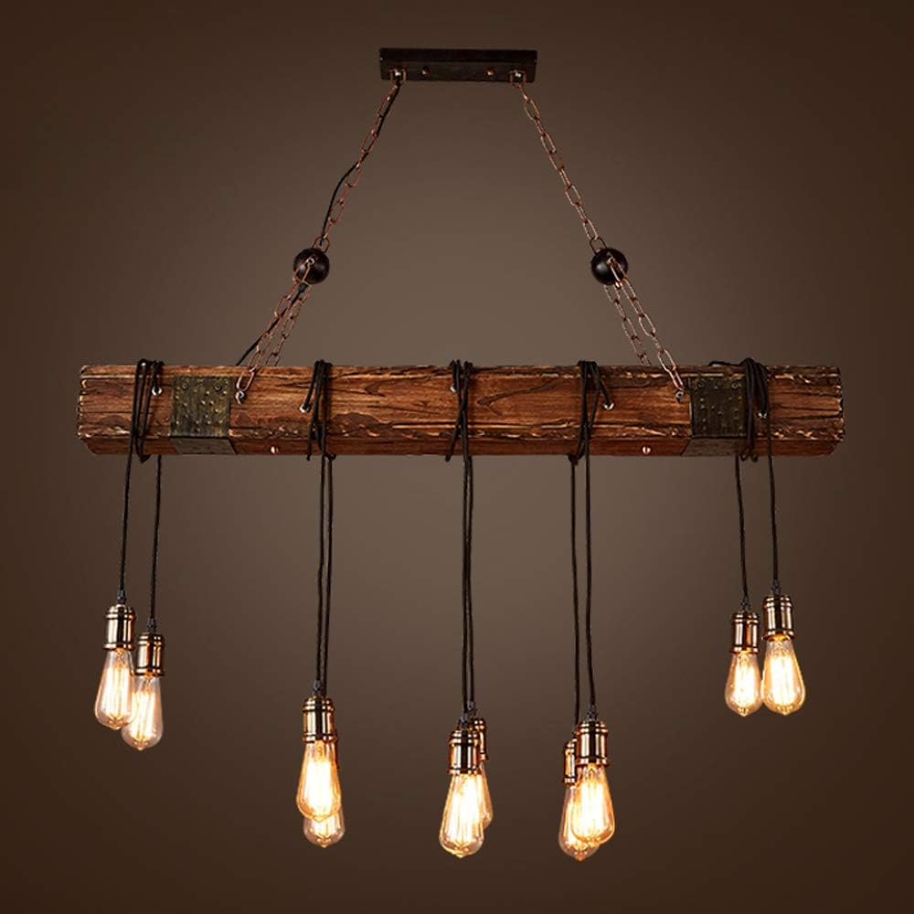 Rustic Industrial 10 Light 46in Chandelier J932366