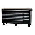 12-Drawer Heavy-Duty Mobile Workbench in Black D479405