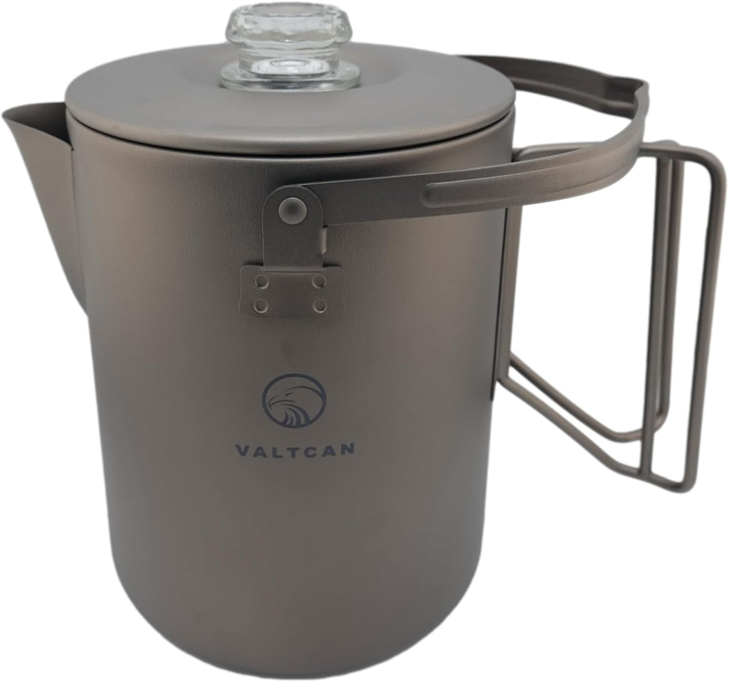 Titanium Percolator Coffee Maker Pot 1.5L 50 fl oz 6 Cup Capacity Glass Knob B822328