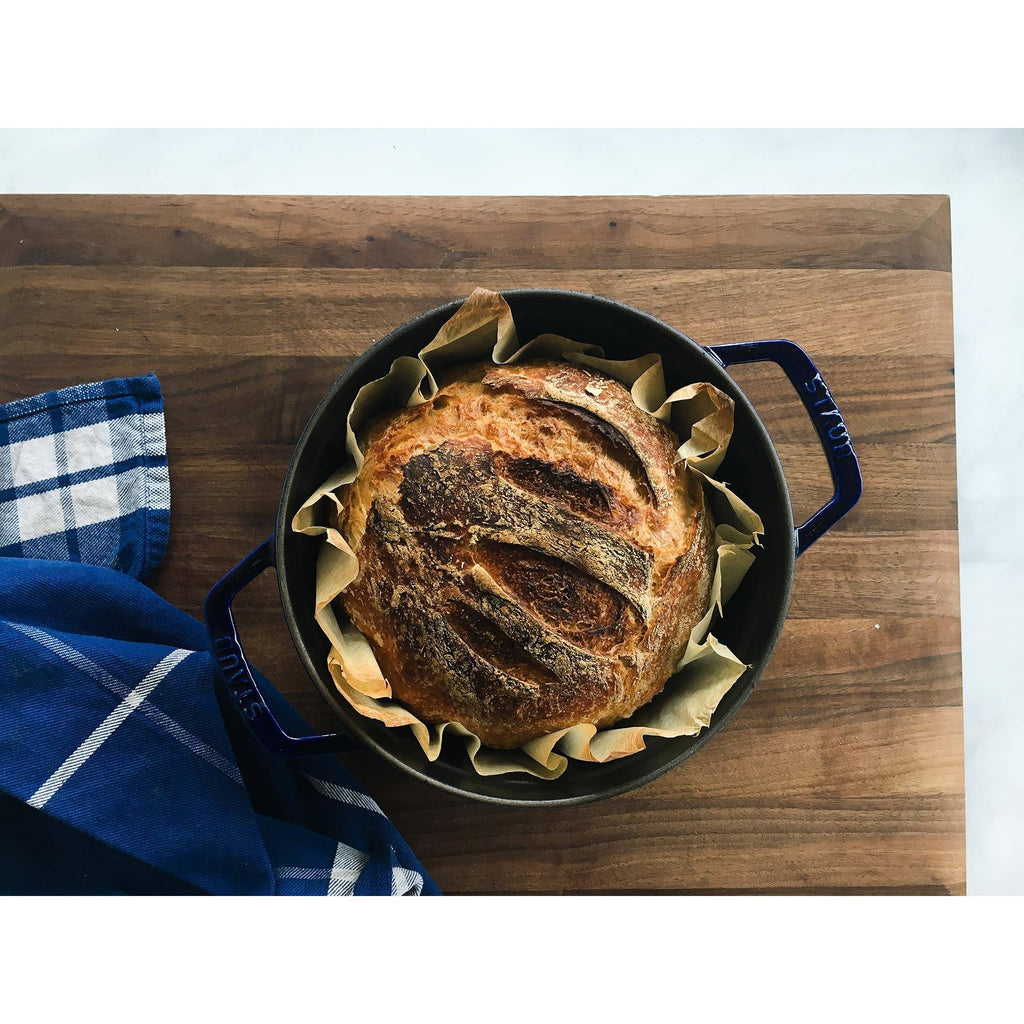 Dark Blue Cast Iron 4-Quart Round Cocotte A2168