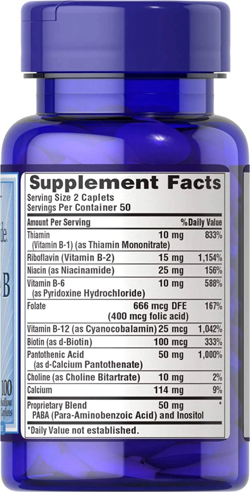 Vitamin B Complex 100 Caplets W671