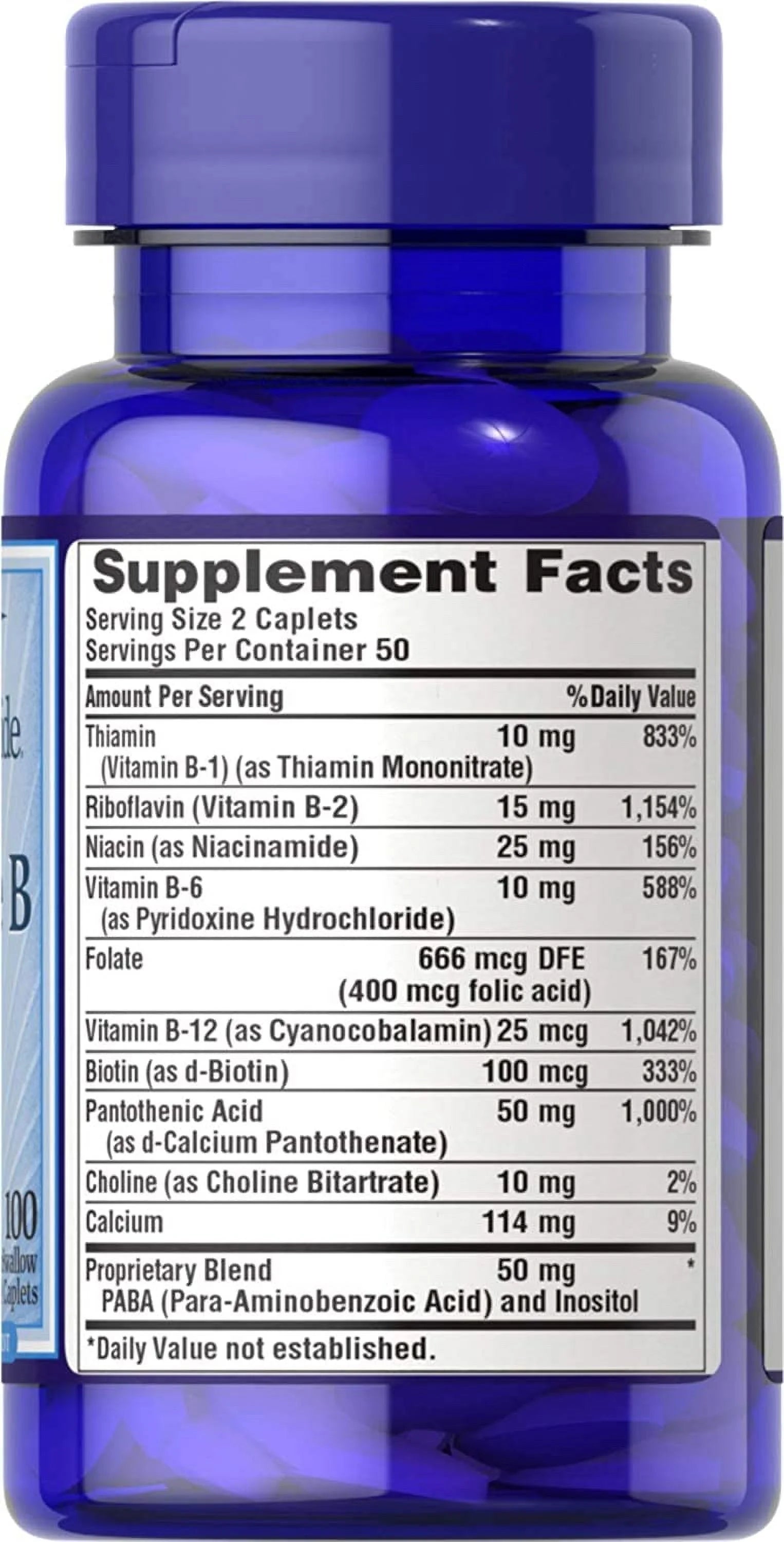 Vitamin B Complex 100 Caplets W671