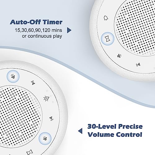 White Noise Machine with 18 Soothing Sounds, 7 Night Light, Sleep Timer W6164
