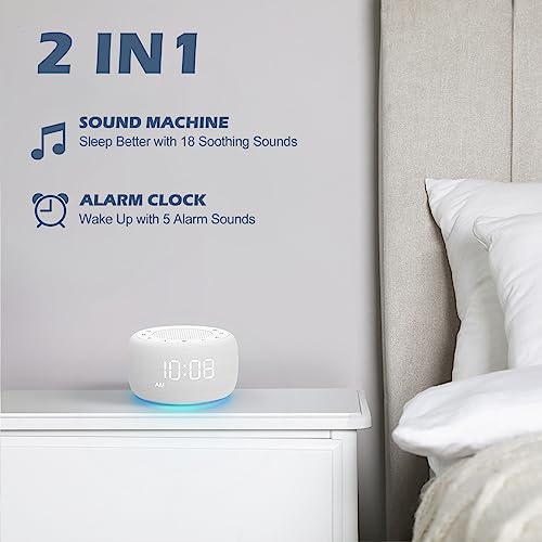 White Noise Machine with 18 Soothing Sounds, 7 Night Light, Sleep Timer W6164