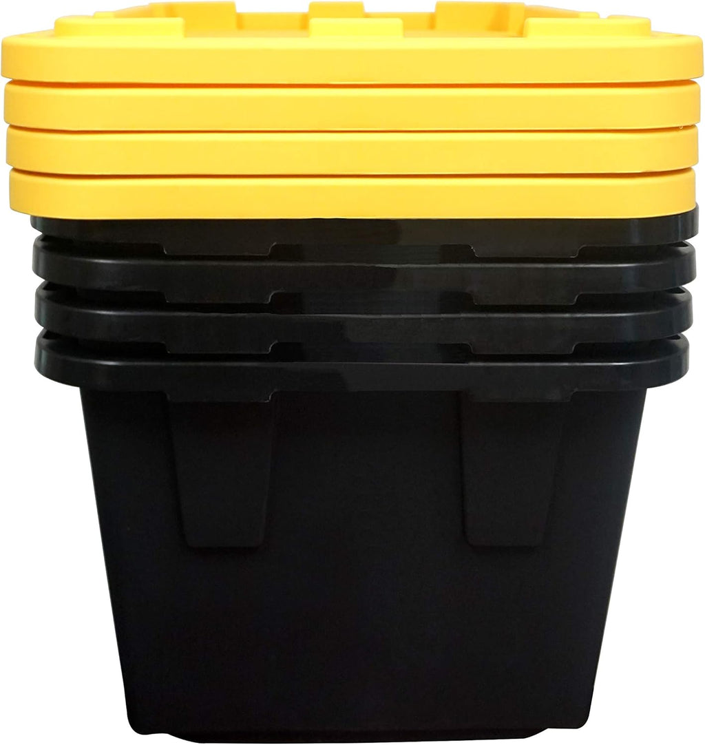 4 Pack 27 Gallon Plastic Storage Boxes with Lids H31194